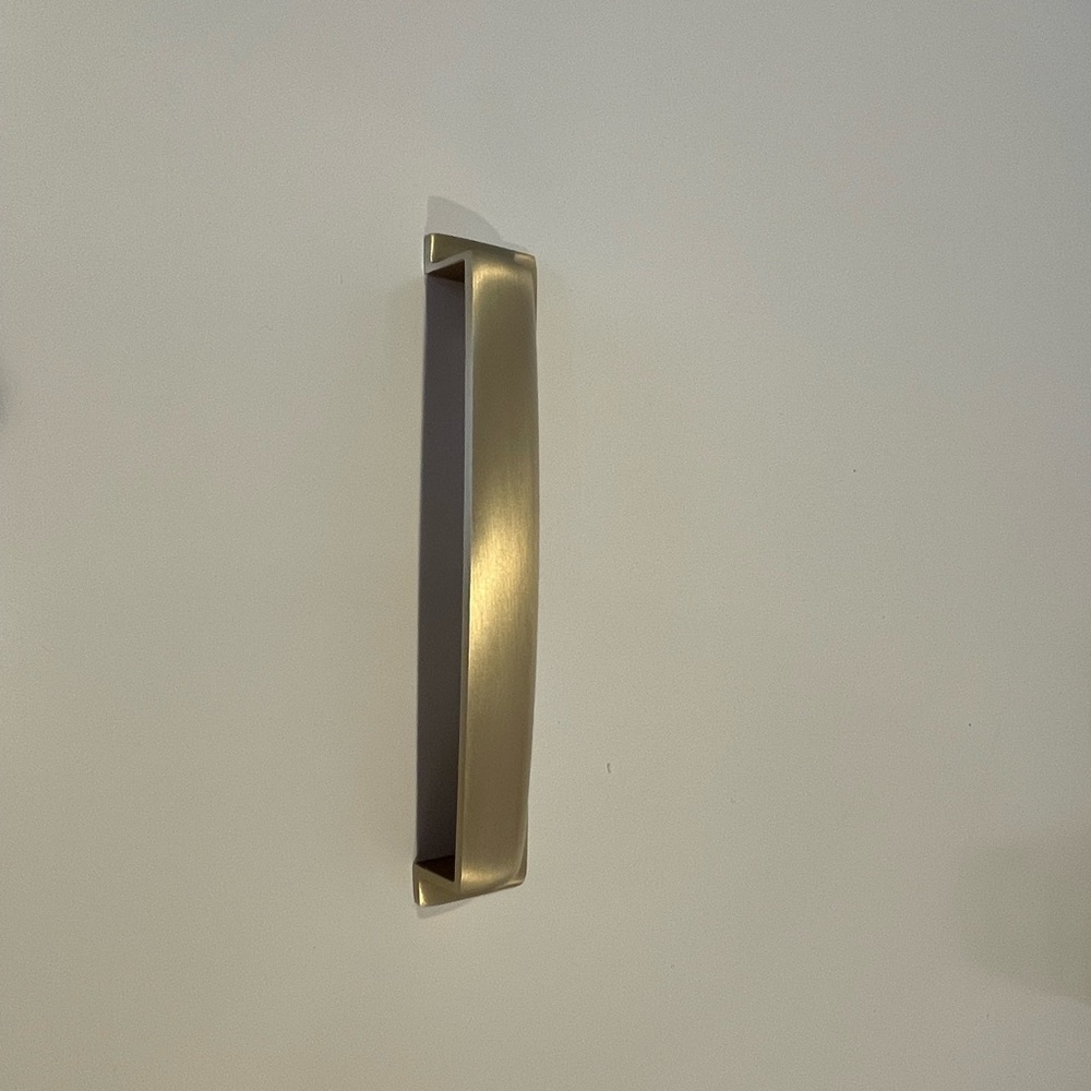 COPY - Signature Hardware Edvard Solid Brass Rectangular Cup Pull in Satin Brass